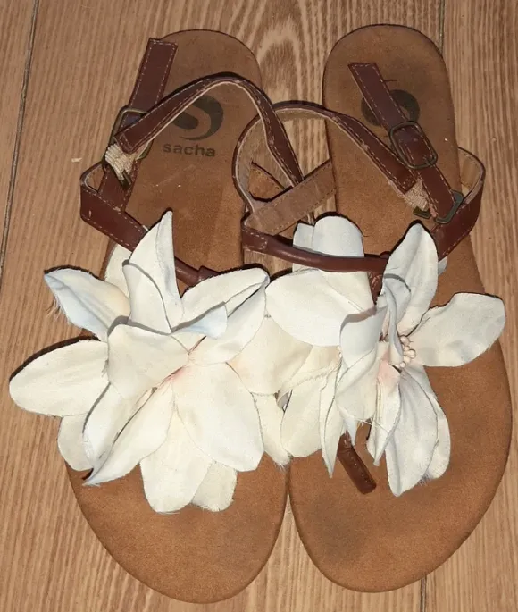 Dames slippers met bloem Maat 37