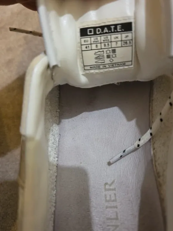 D.A.T.E fuga sneakers,cream & white, size 41.