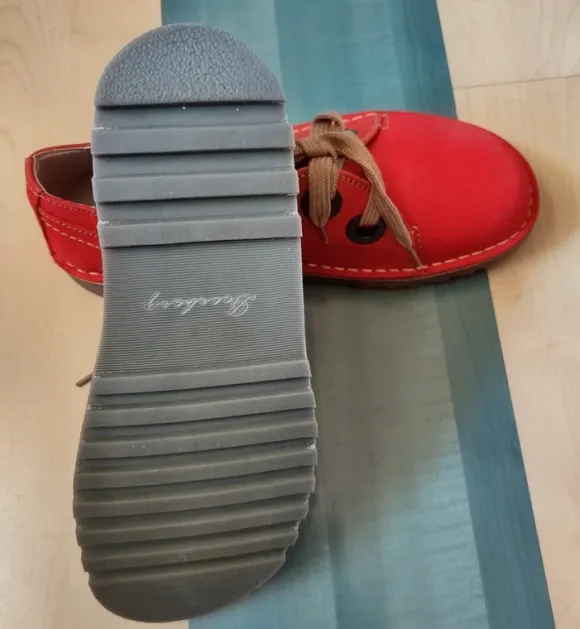 Deerberg Halbschuhe Rot Veloursleder Gr. 42 neu!