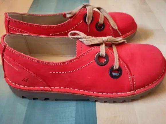 Deerberg Halbschuhe Rot Veloursleder Gr. 42 neu!