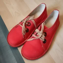 Deerberg Halbschuhe Rot Veloursleder Gr. 42 neu!