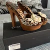 Dolce & Gabbana High Heel Pantoletten Leo Gr. 39 mit Box