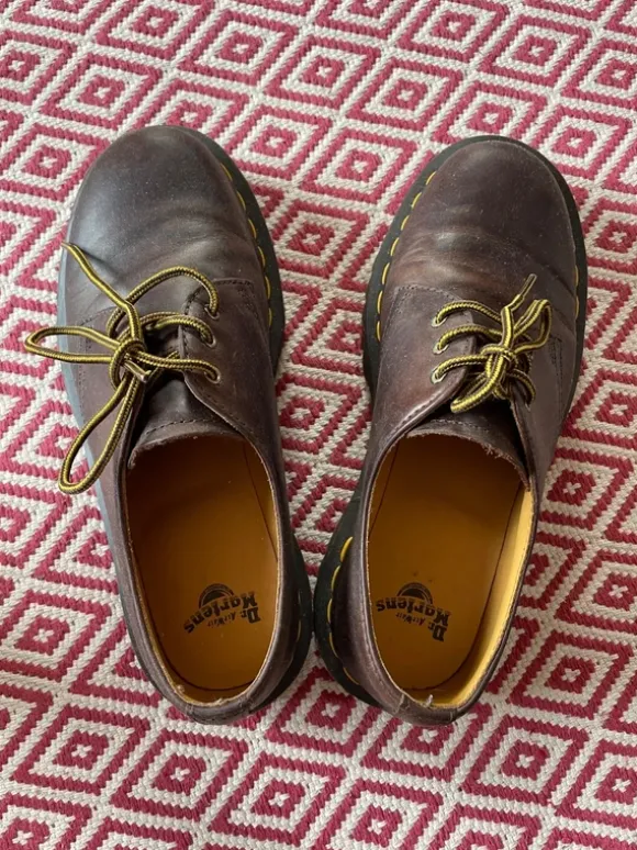 Dr Martens Leder Halbschuhe Braun 40