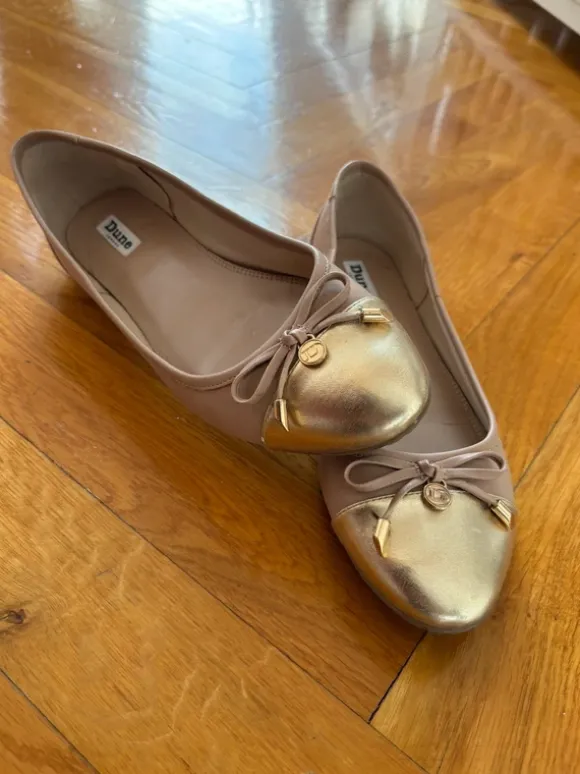 Dune Ballerinas Gr. 41 rosa/gold