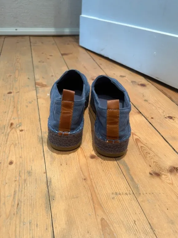 Dunkelblaue Espadrilles / Slipper in Wildleder-Optik 🌙