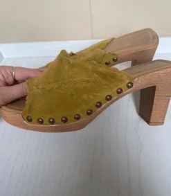 Echtleder Senfgelbe Sandalen von Gabor in 37,5