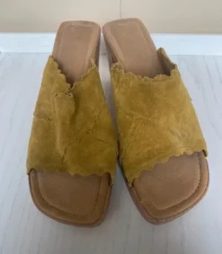Echtleder Senfgelbe Sandalen von Gabor in 37,5