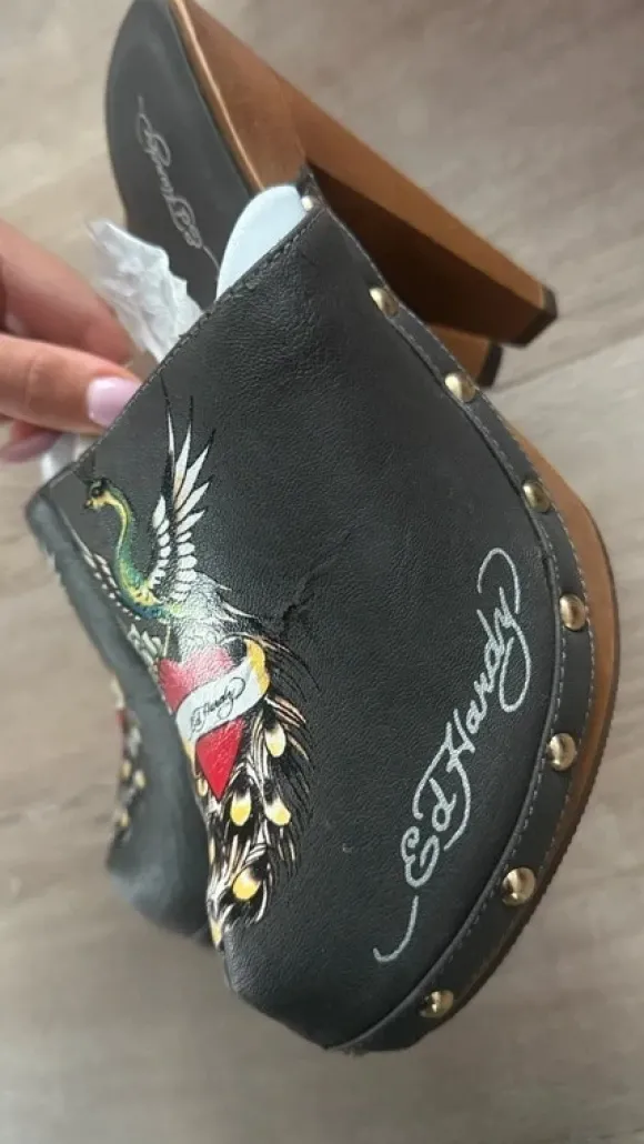 Ed Hardy heels Y2k Vintage