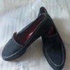Edle Toni Gard Wildleder Slipper / Loafer/ Bootsschuhe Dunkelblau Gr. 36.5