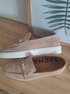Edle Wildleder-Lofer in Beige
