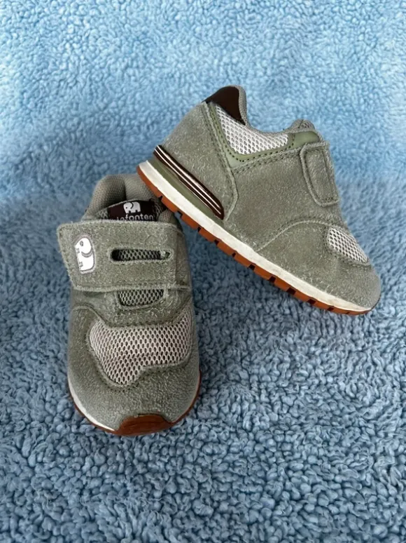 Elefanten Lauflernschuhe Gr. 21 – grün/braun