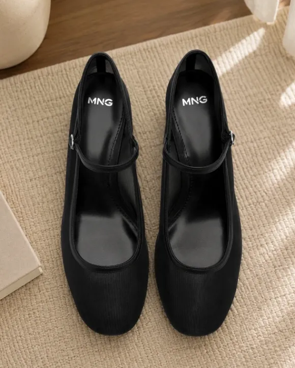 Elegante Mesh-Schuhe mit Schnallenriemen