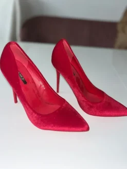 Elegante rote High Heels / Pumps GR. 39