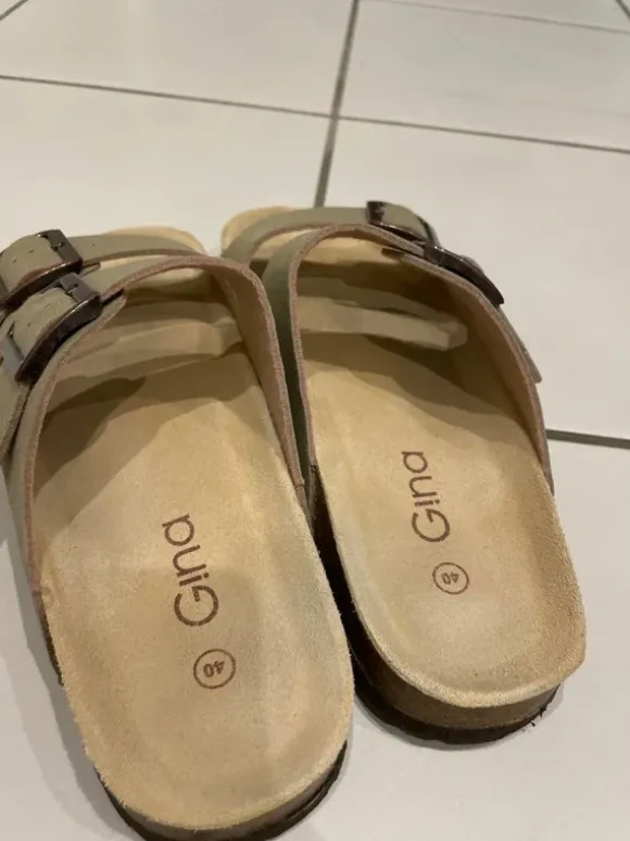 Ernstings/Gina aktuelle Sandalen Khaki Gr 40