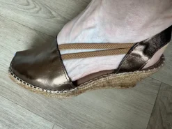 Espadrille met sleehakken