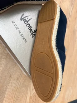 Espadrilles blau, Nubukleder, Gr. 40