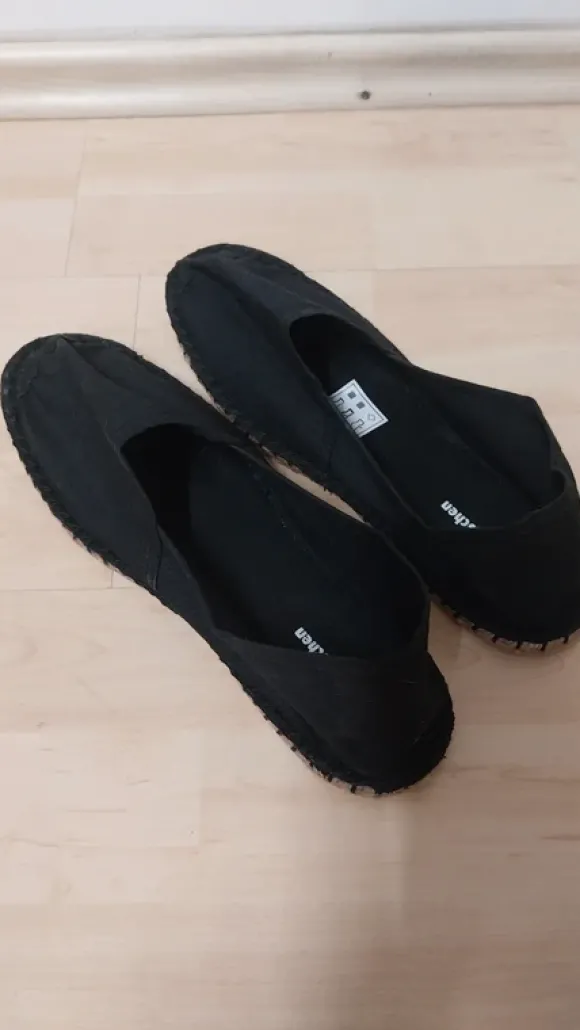 Espadrilles Größe 42, schwarz