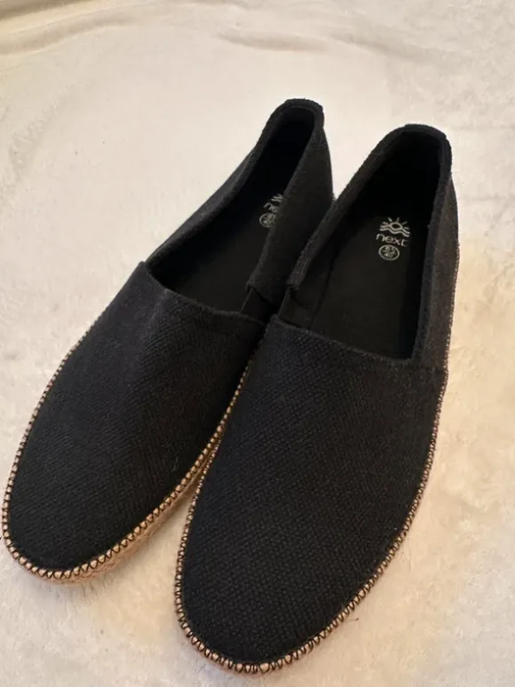 Espadrilles schwarz NEXT Gr. 40 (UK 6½) Slipper Sommer Schuhe