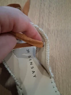 Espadrilles zum Binden, braun, Größe 39, Sinsay