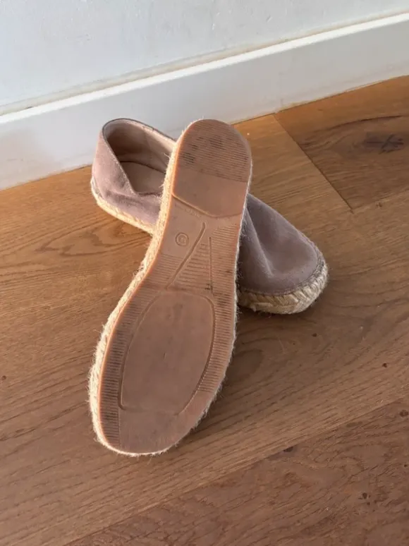 Espandrille Plateau Wildleder beige