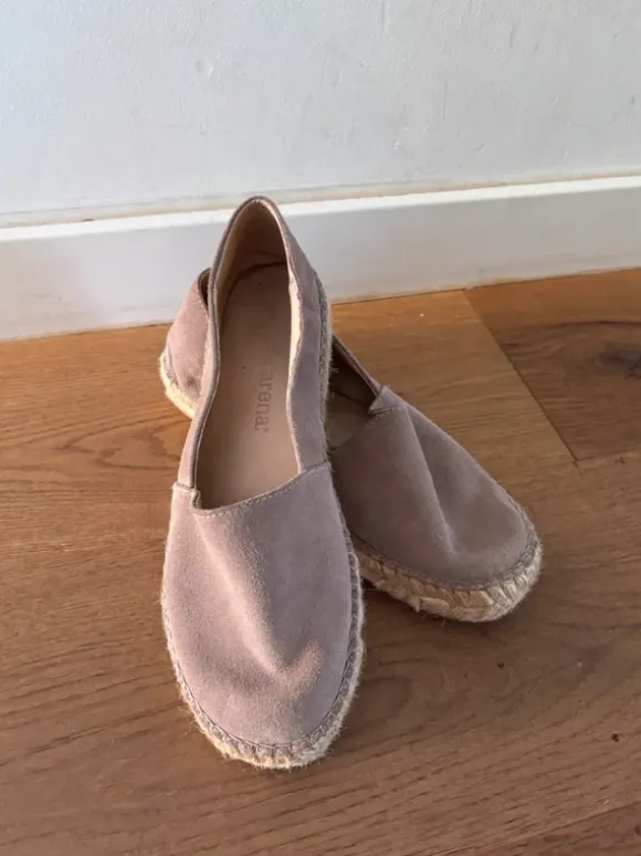 Espandrille Plateau Wildleder beige