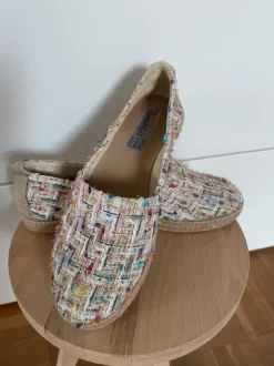 Espandrilles bunt mit Glitzer Gr. 37