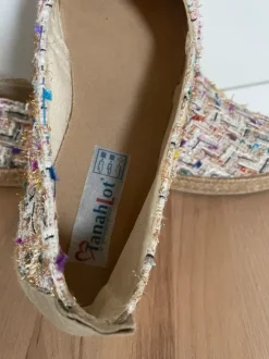 Espandrilles bunt mit Glitzer Gr. 37
