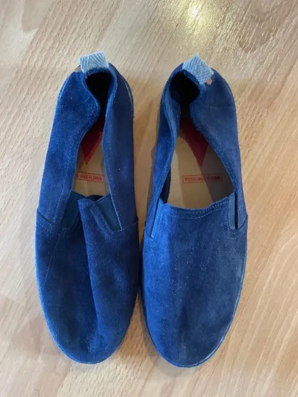Espandrilles Leder blau 42