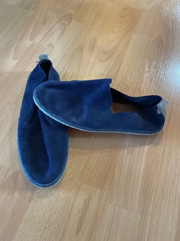 Espandrilles Leder blau 42