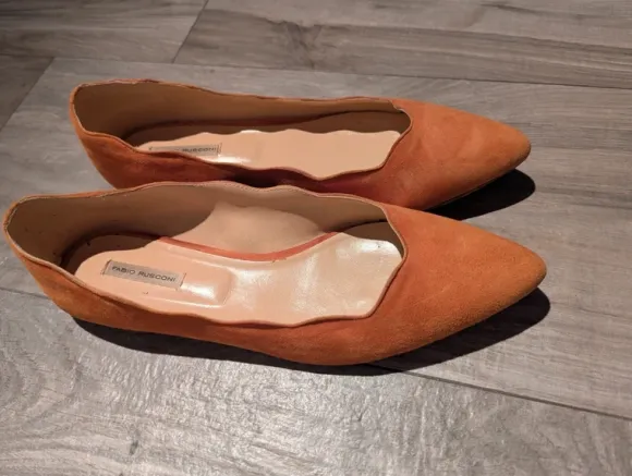 Fabio Rusconi Wildleder Ballerinas Cognac/Braun