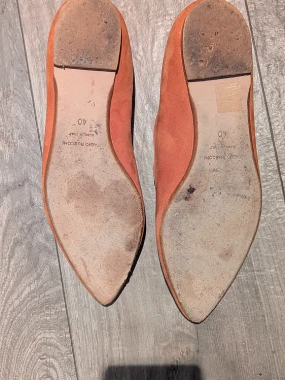 Fabio Rusconi Wildleder Ballerinas Cognac/Braun