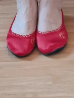 Faltbare Ballerina in rot für die Handtasche von Butterfly twists