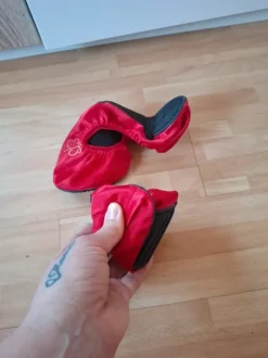 Faltbare Ballerina in rot für die Handtasche von Butterfly twists