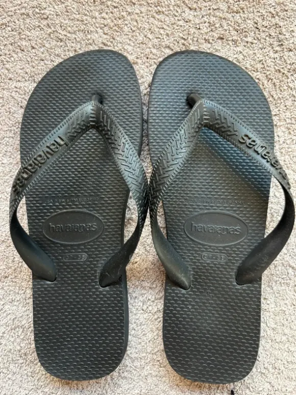 Fijne zwarte Havaianas slippers 37-38