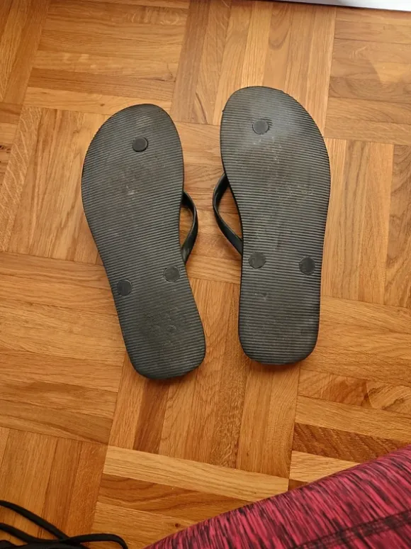 Flower Flip-Flops schwarz blau, Lotus
