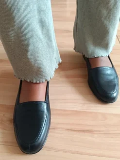 Gabor leder-slipper / Mokassins Schwarz Gr. 4,5 (37.5) Sehr guter