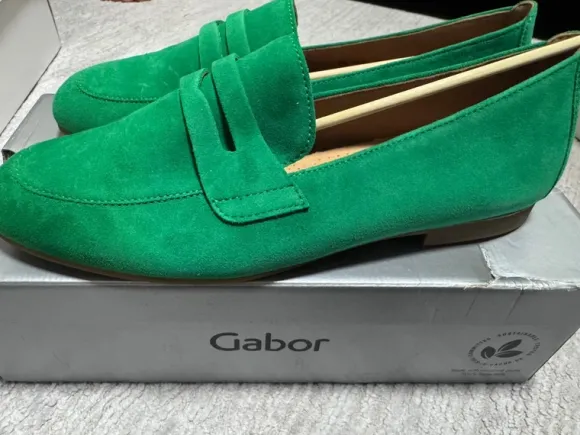 Gabor Loafer Slipper, Business Schuh mit Zierriegel und Blockabsatz
