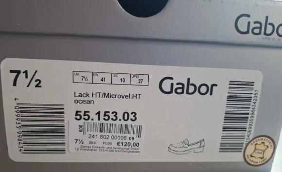 GABOR Loafers marineblau Gr.7,5/41 in OVP Top Zustand