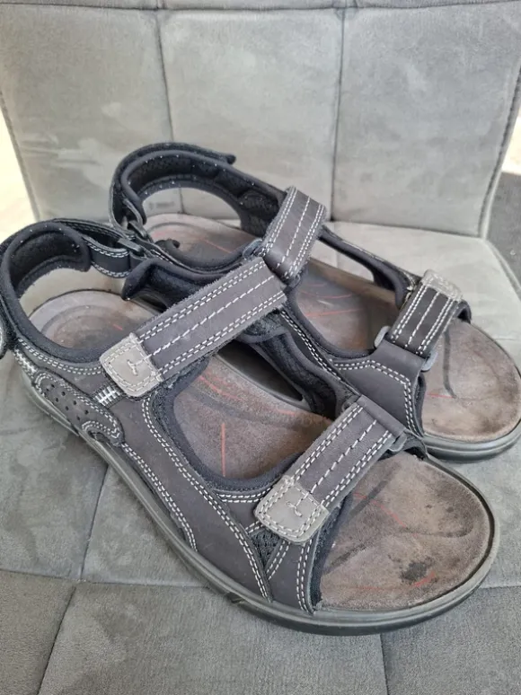 Gallus Sandalen Schuhe Gr. 45 schwarz Klettverschluss
