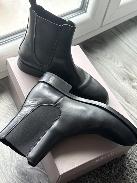 Gant Lederstiefel Damen schwarz