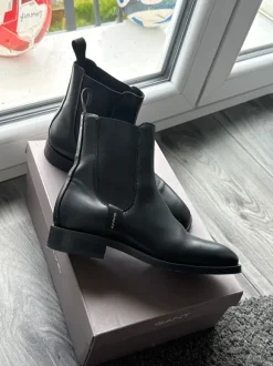 Gant Lederstiefel Damen schwarz