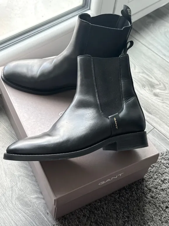 Gant Lederstiefel Damen schwarz