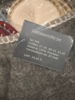 Gastehausschuhe Set 5 Paar
