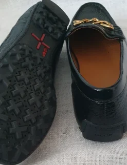 Geox Damen Halbschuh, schwarz Leder gr. 40