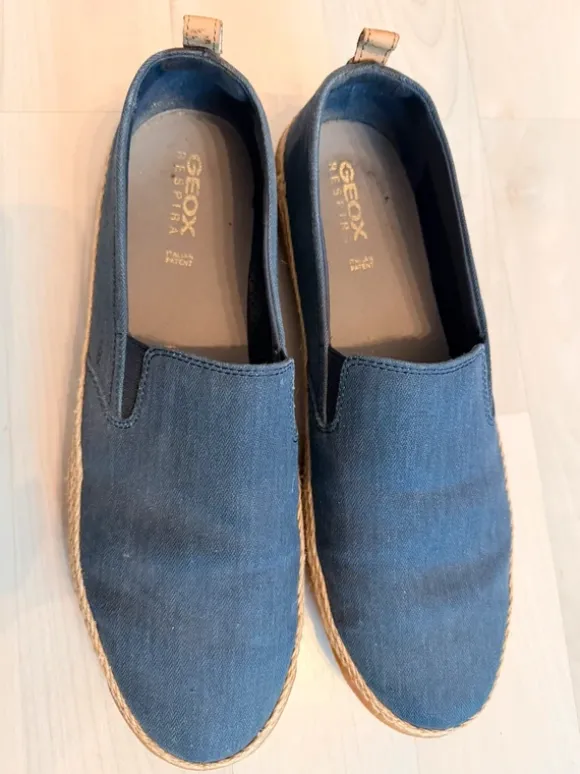 Geox Respira Slip-ons / Espadrilles Blau Gr. 47