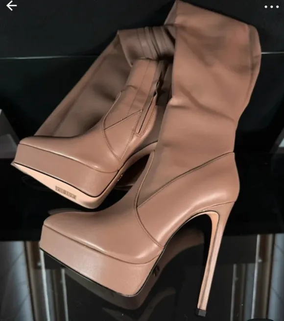 Giaro Overknee High Heels Plateau Boots Nude Beige – Neu mit Etikett – Gr. 37