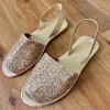 Glitzer Sandalen Offen Neu Gr. 38 Roségold