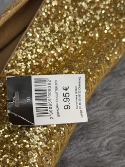 Gold glitzernde Espadrilles in der Größe 41 Neu