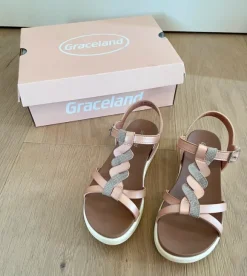 Graceland Sandalen rosegold Glitzer Einschulung Schulanfang Gr. 31