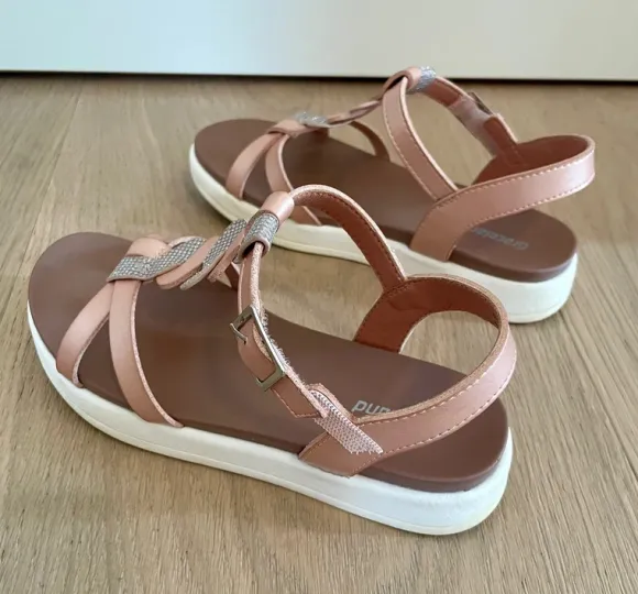 Graceland Sandalen rosegold Glitzer Einschulung Schulanfang Gr. 31